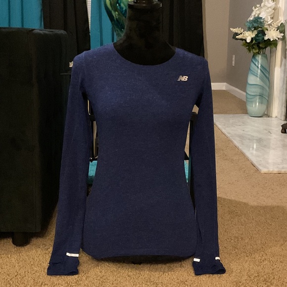 New Balance Tops - New Balance Women's Long Sleeve Athletic Crew Top in Dark Blue